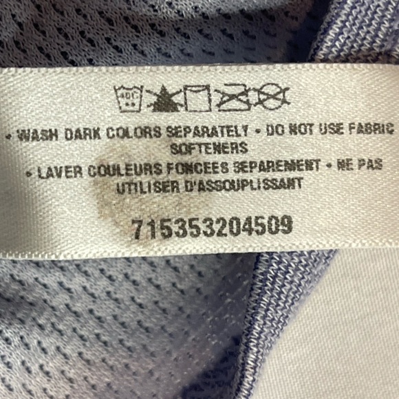 Patagonia Capilene 1/4 Zip Pullover Size Medium Blue and White Striped - Picture 9 of 11